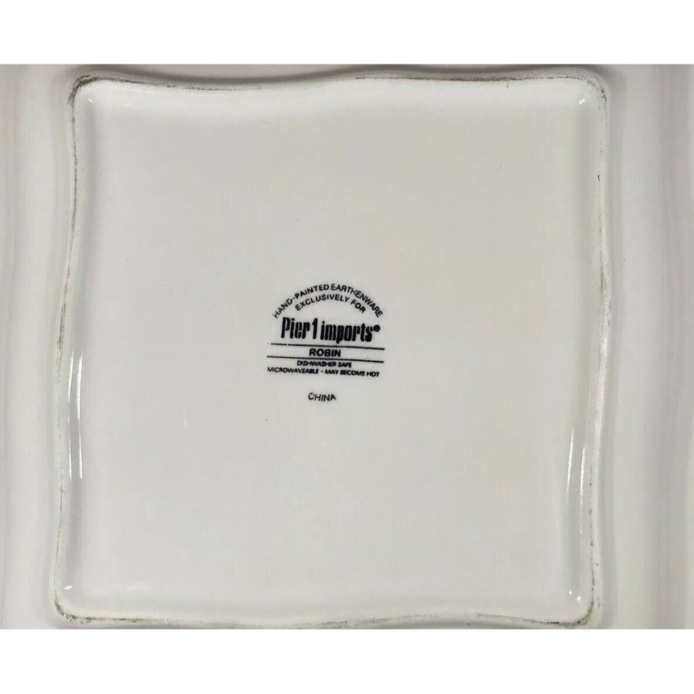 Pier One  ‘Robin’ Square Platter Replacement  Plate Soft Scallop Edge-11” - Picture 6 of 7